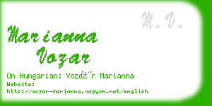 marianna vozar business card